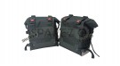 For Royal Enfield Classic 650 Canvas Pannier Bags Black With Mounting - SPAREZO